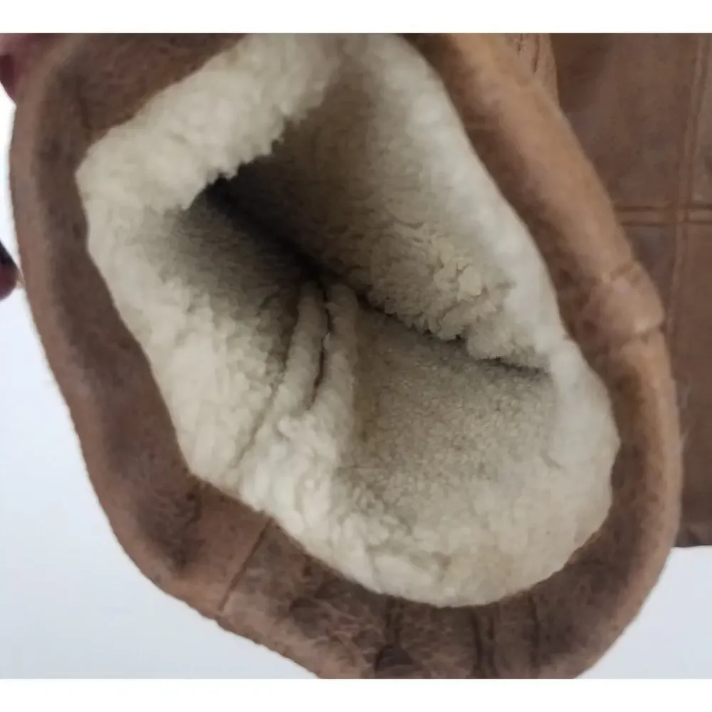 Marni | Brown Leather & Sheepskin Jacket Black Collar 40 Small
